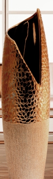 GILDE edle Keramikvase mit V-Öffnung, 40 cm