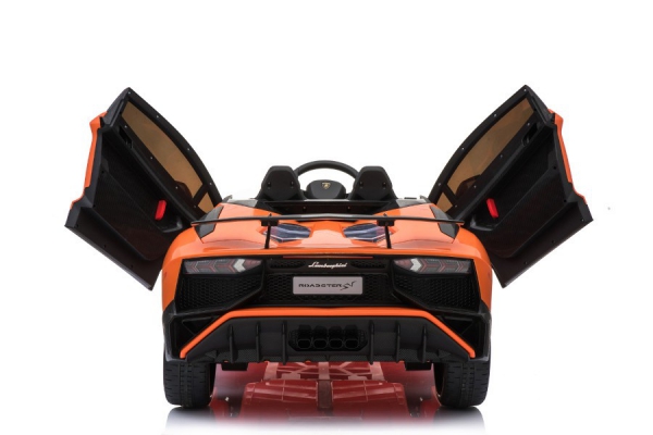 Kinderfahrzeug - Elektro Auto "Lamborghini Aventador SV" - lizenziert - 12V7AH, 2 Motoren- 2,4Ghz Fernsteuerung, MP3, Ledersitz+EVA
