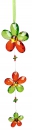 Edle Fensterdeko Acryl-Hänger-Blume Fensterschmuck Frühlingsdeko Hängedeko transparentem farbigen Acryl rot grün 35cm Sonnenfänger