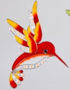 Fensterschmuck Eisvogel Tiffany orange